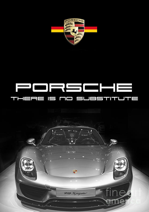 Transportation Digital Art - Porsche - There is no substitute by Stefano Senise