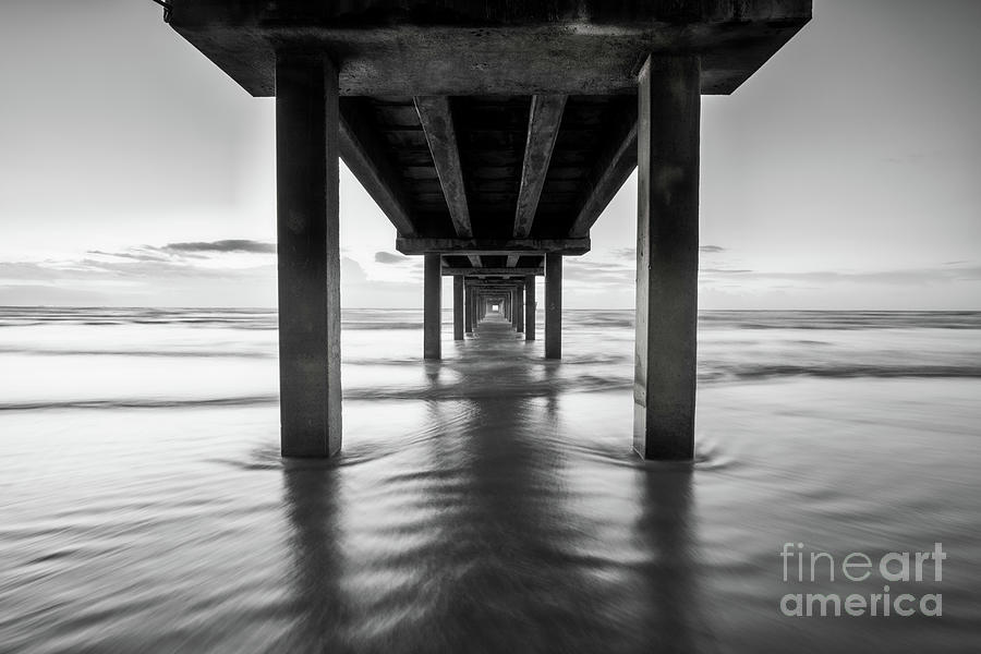 Port Aransas Caldwell Pier B W Photograph by Bee Creek Photography - Tod and Cynthia Port Aransas Caldwell Pier B W Photograph by Bee Creek Photography - Tod and Cynthia