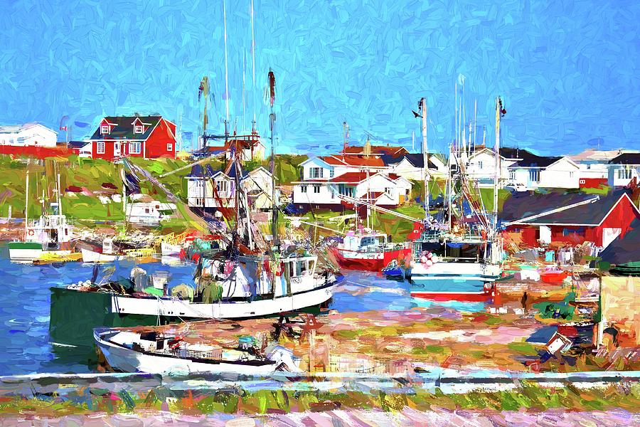 Port au Choix Harbor Newfoundland Impression Digital Art by Tatiana Travelways