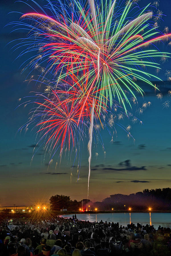Port Clinton Fireworks Photograph by The Big Picture Galleries Fine