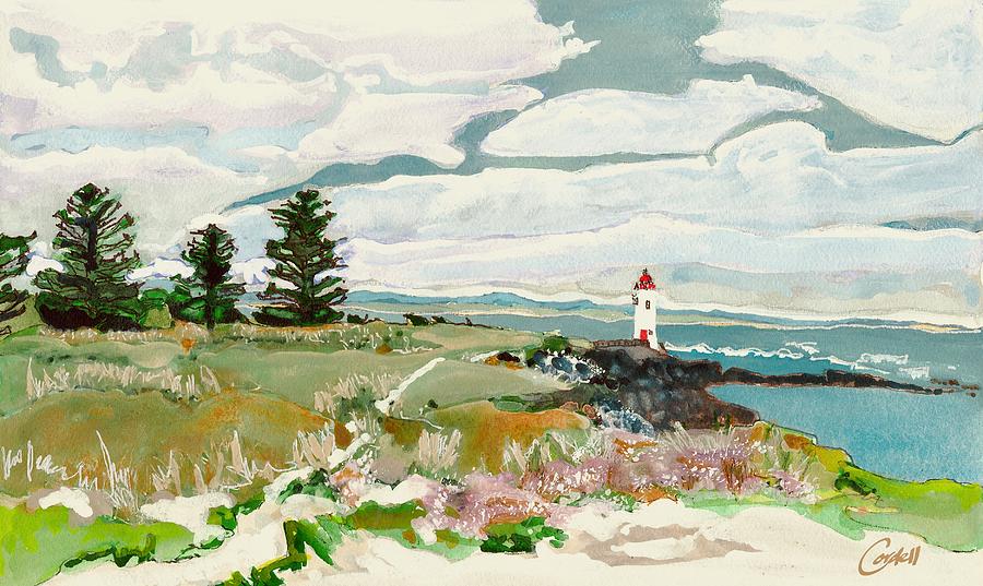 Lighthouse Painting - Port Fairy Light, Griffiths Island  VIC by Joan Cordell