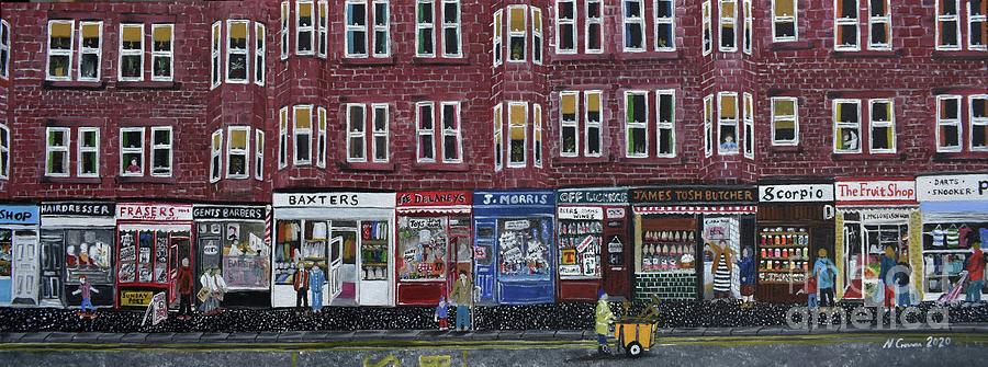 Port Glasgow, Church St Painting by Neal Crossan