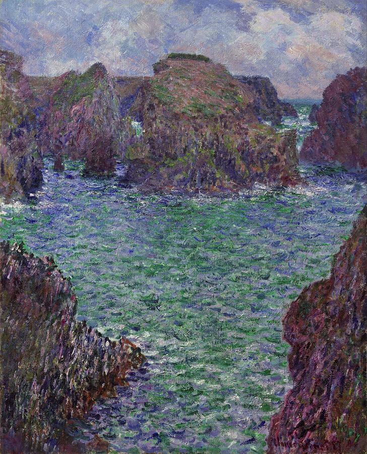Claude Monet Drawing - Port-Goulphar  Belle-Ile #1 by Claude Monet