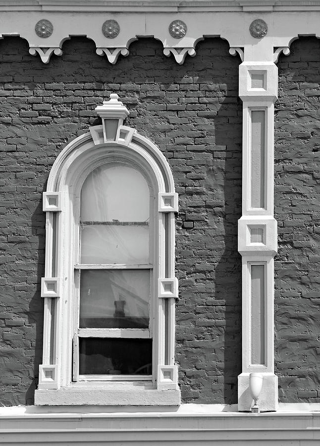Port Huron Window BW 040420 Photograph by Mary Bedy