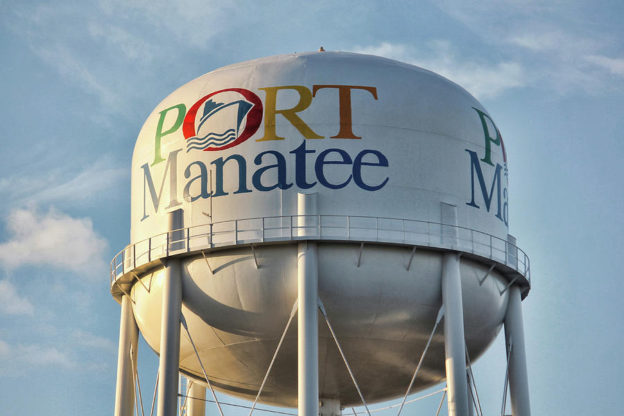Port Manatee Florida Landmark  Photograph by HH Photography of Florida