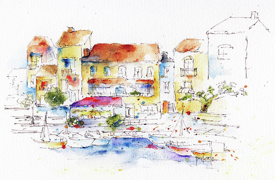 Port Of Cassis Painting by Pat Katz
