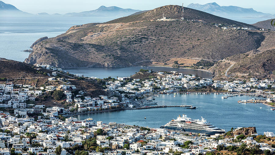 Port of Patmos Photograph by Stephen Stookey