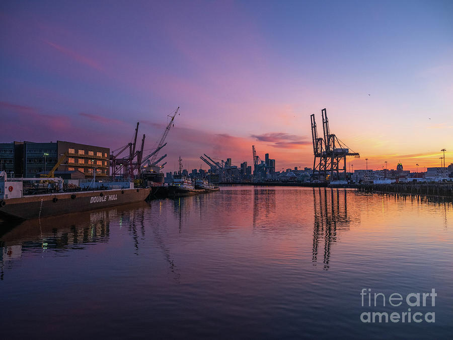 Seattle Photograph - Port of Seattle Sunrise Serenity by Mike Reid