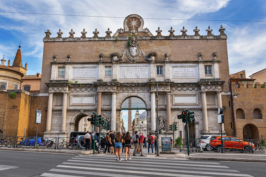 Porta del Popolo Gate In Rome Photograph by Artur Bogacki