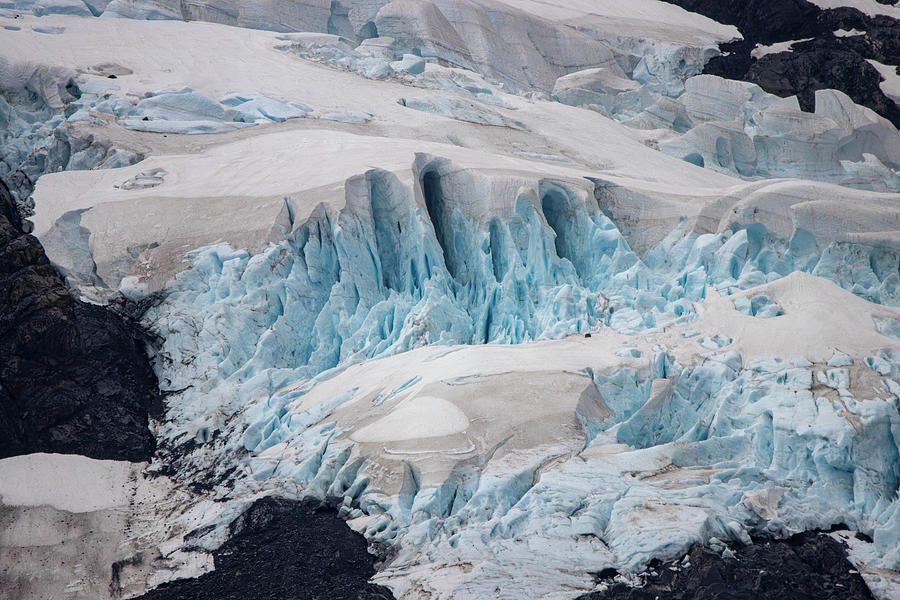 Portage Glacier Details Glacial Elegance Photograph