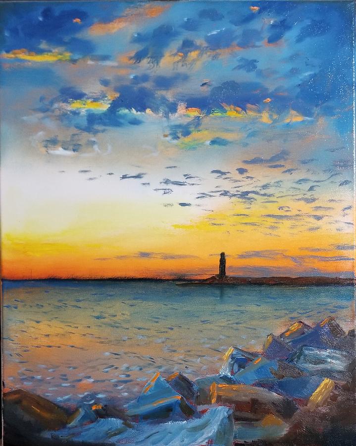 Portage Lakefront Painting by Jameson Way Pixels