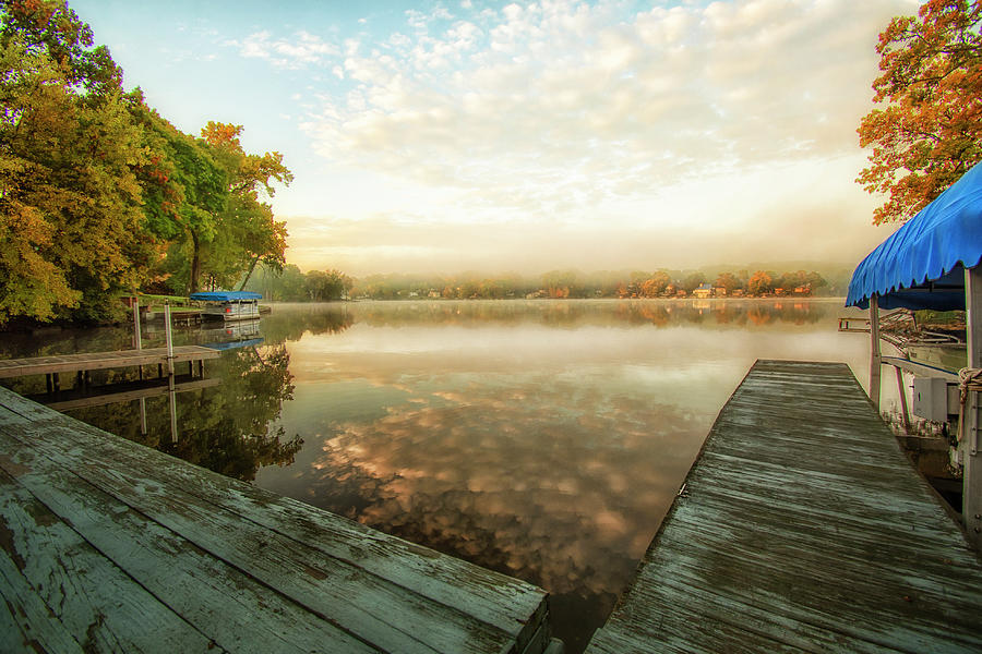 Portage Lakes Backyard  Photograph by Rosette Doyle