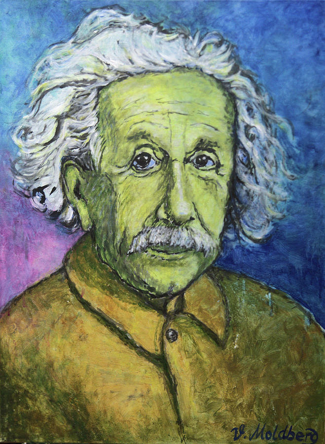 Albert Einstein Painting - Portait of Albert Einstein by Vibeke Moldberg Albert Einstein Painting - Portait of Albert Einstein by Vibeke Moldberg
