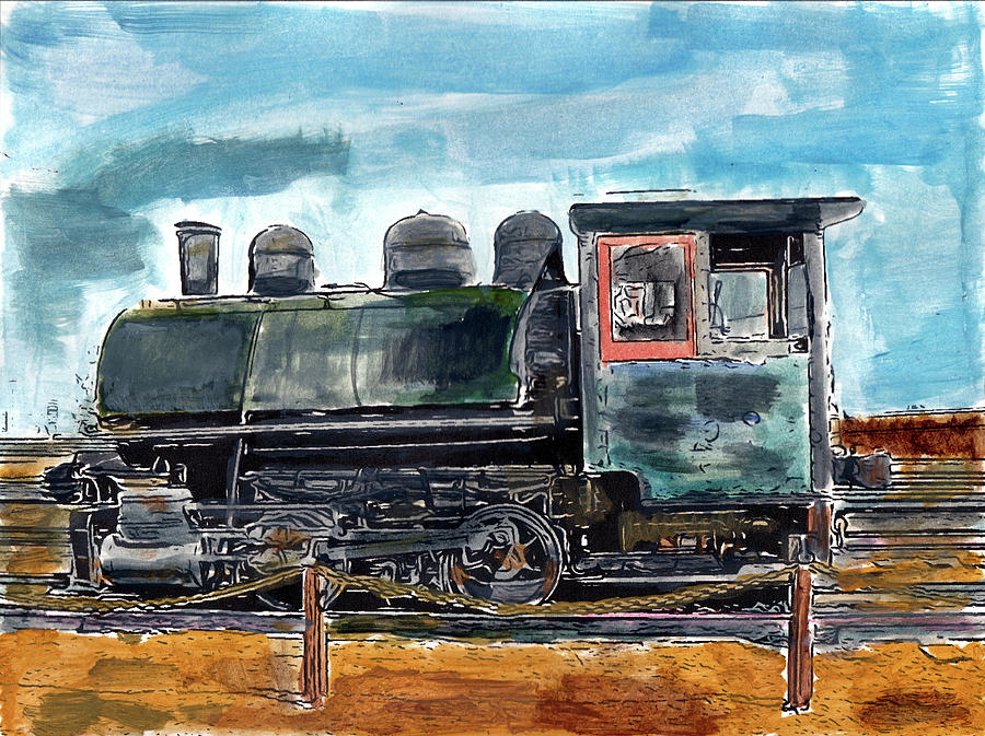Porter 0-4-0T saddle tank steam locomotive Mixed Media by Christopher Reed