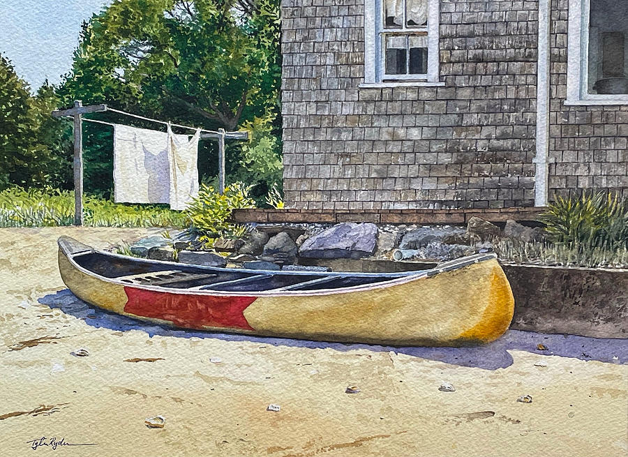 Monument Beach Painting - Porter Canoe by Tyler Ryder