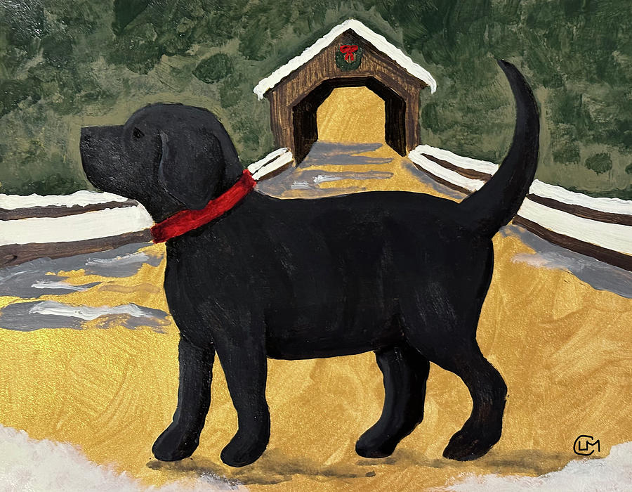 Porter Pup Painting by Lisa Curry Mair