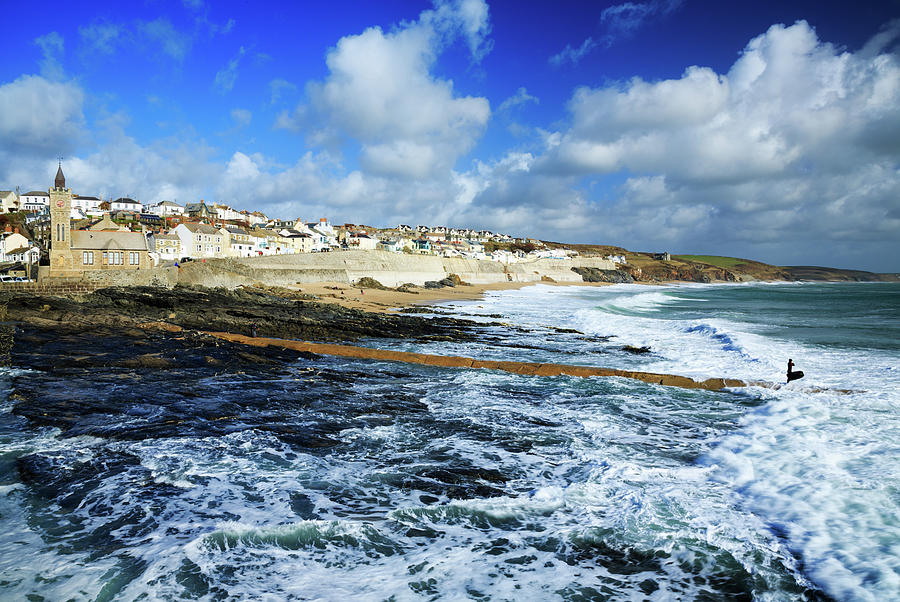 Porthleven Beach in Cornwall Photograph by Ian Middleton
