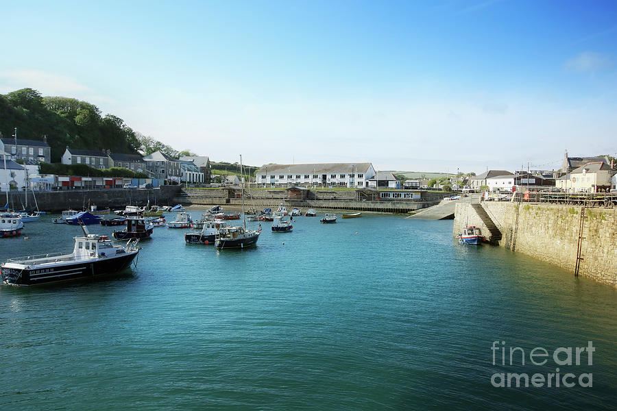 Porthleven Inner Harbour from the Baulk Wall Photograph by Terri Waters