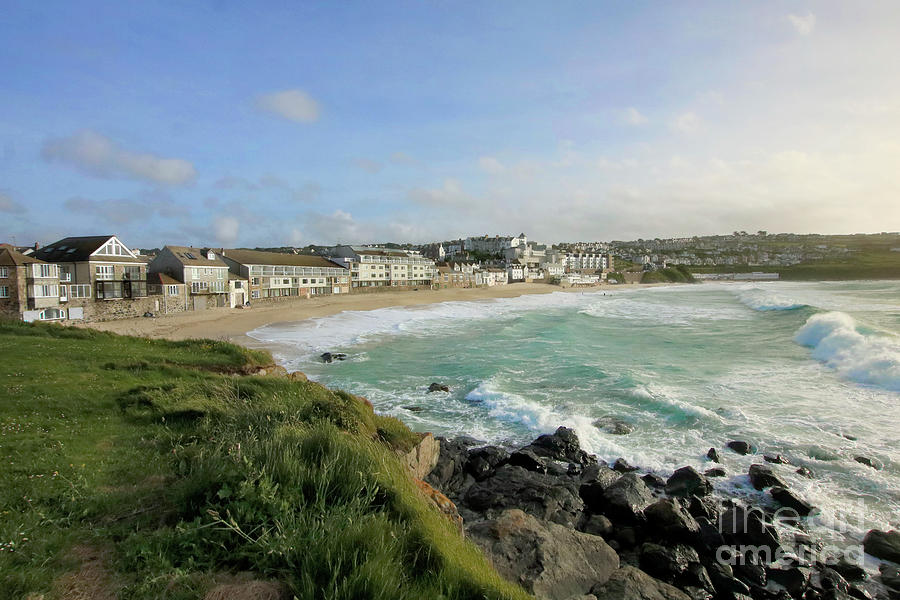 Beach Photograph - Porthmeor Beach and the Tate St Ives by Terri Waters