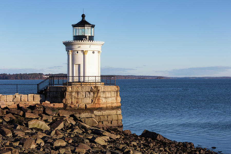 Portland Breakwater Lighthouse Bug Light, South Portland, Maine Photograph by Dawna Moore Photography