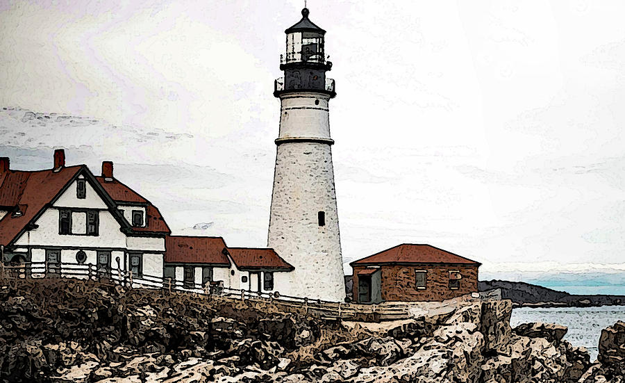 Portland Head Lighthouse in Maine Photograph by Corinne Carroll