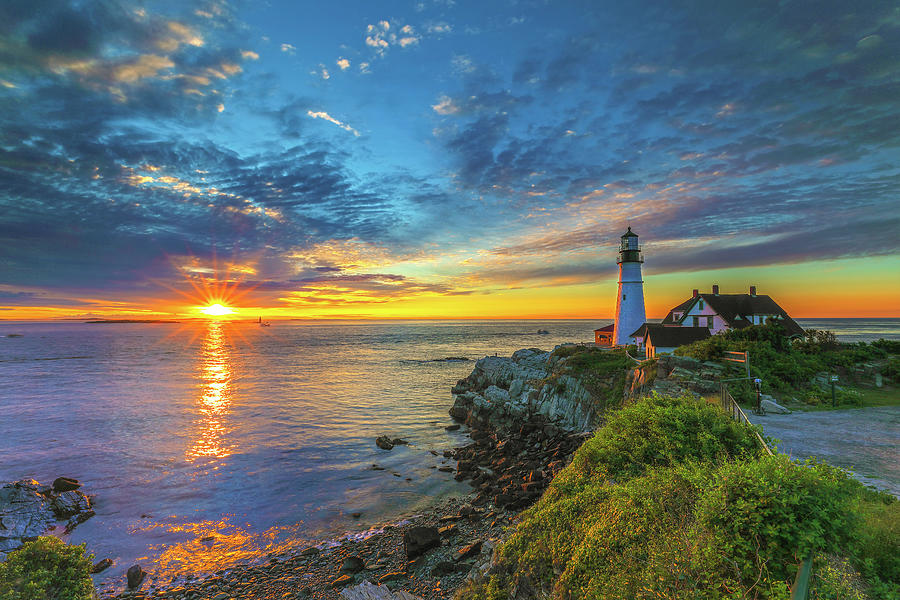 Portland Head Lighthouse Maine Sunrise Photograph by Juergen Roth