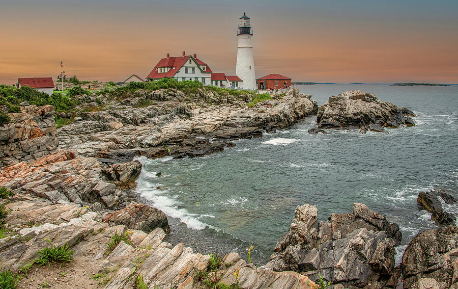 Portland Head Lighthouse, Sentinel on the Shore Photograph by Marcy Wielfaert
