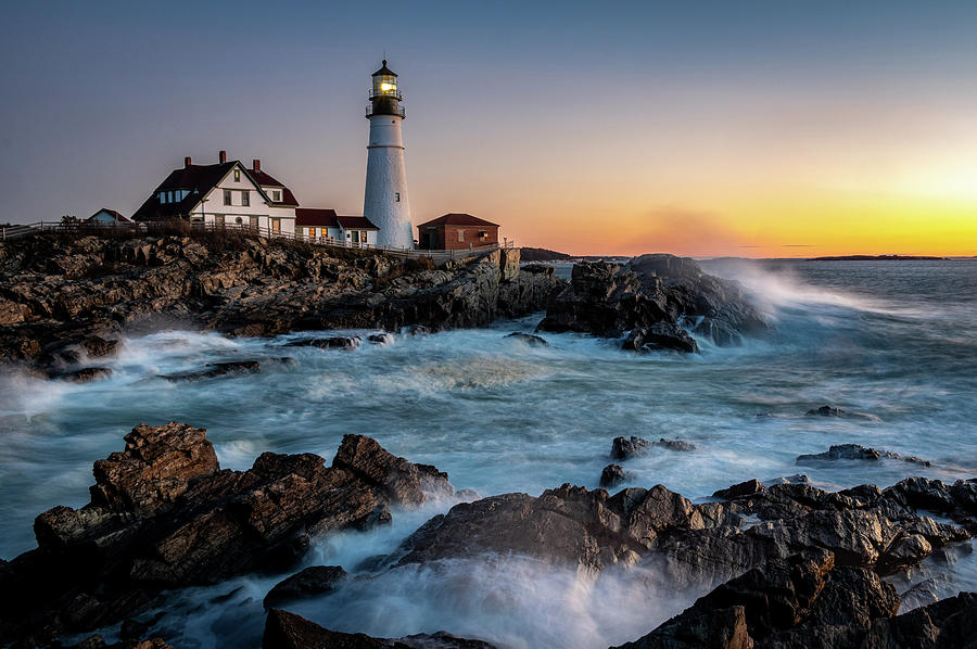 Portland Head Surf Photograph by Thomas Briere