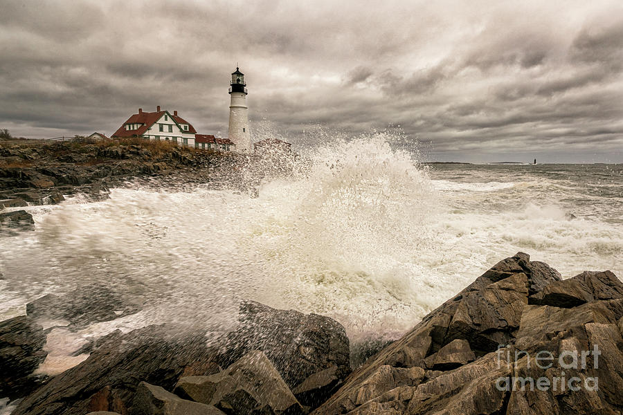 Portland Headlight after the Storm Photograph by Craig Shaknis