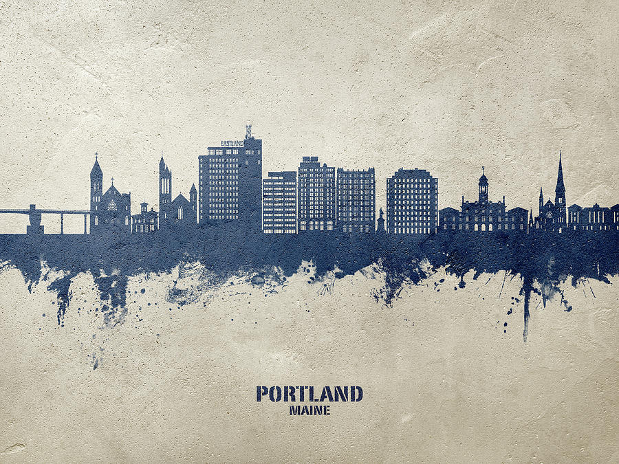Portland Maine Skyline #69 Digital Art by Michael Tompsett