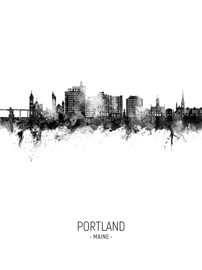 Portland Maine Skyline #84 Digital Art by Michael Tompsett