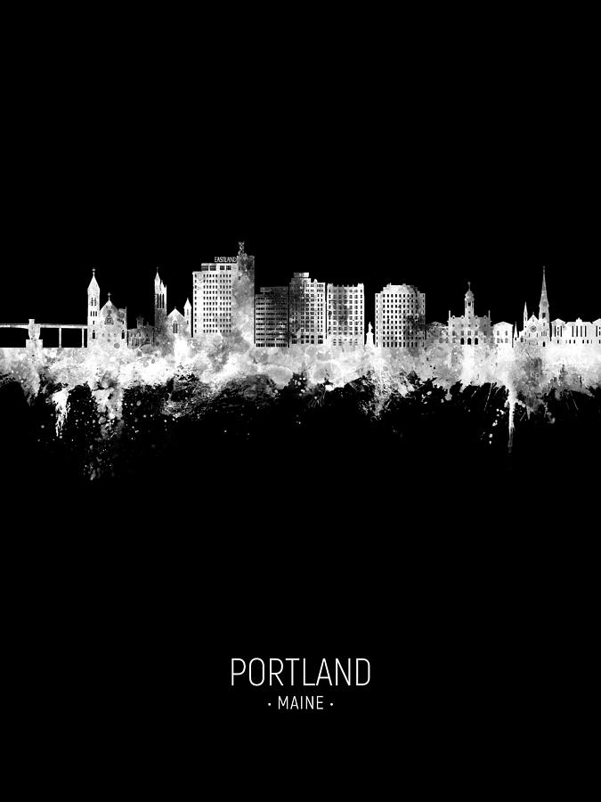Portland Maine Skyline #85 Digital Art by Michael Tompsett