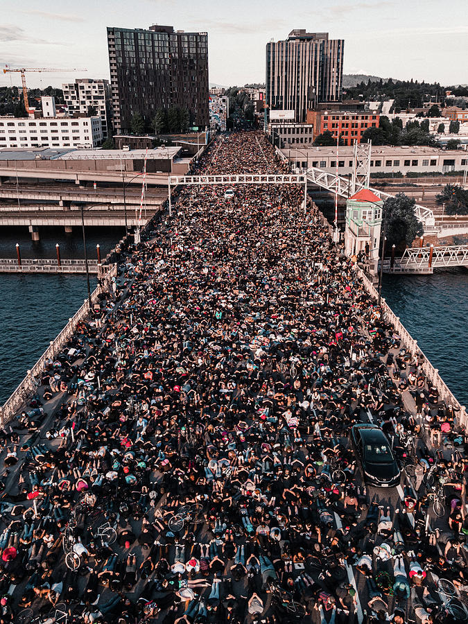 Portland Photograph - Portland Protest #2 Vertical by Andrew Wallner