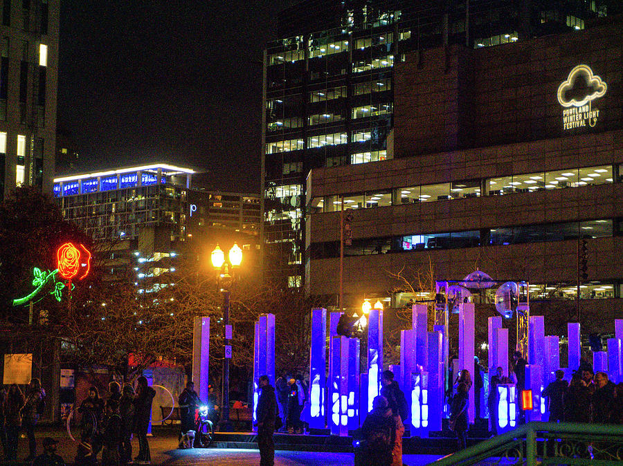 Portland Winter Light Festival #1 Photograph by Peggy McCormick - Fine ...