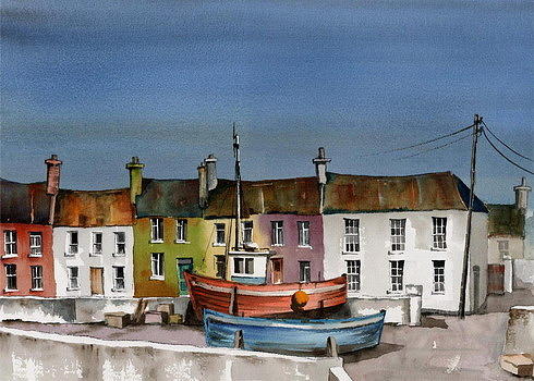 Portmagee, Co Kerry Painting by Val Byrne