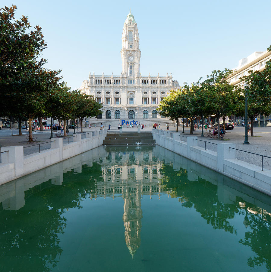 Porto City Hall Reflection Photograph by Richard Boot - Fine Art America