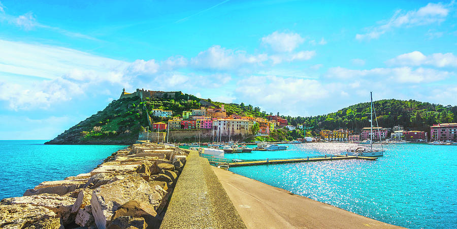 Porto Ercole panoramic view. Tuscany Photograph by Stefano Orazzini