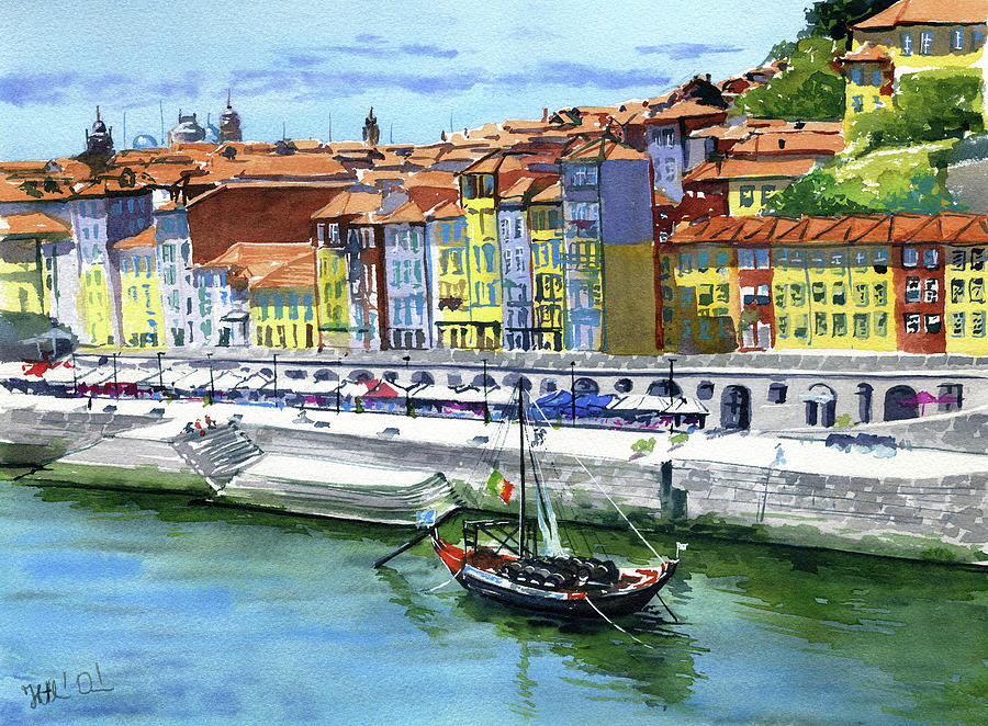 Porto Ribeira Painting Painting by Dora Hathazi Mendes