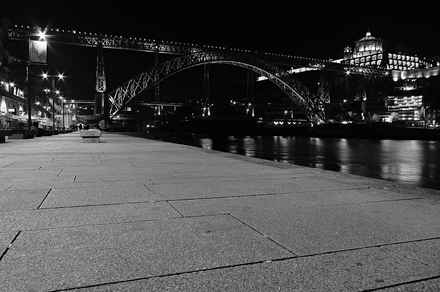 Porto Riverside at Night Photograph by Angelo DeVal