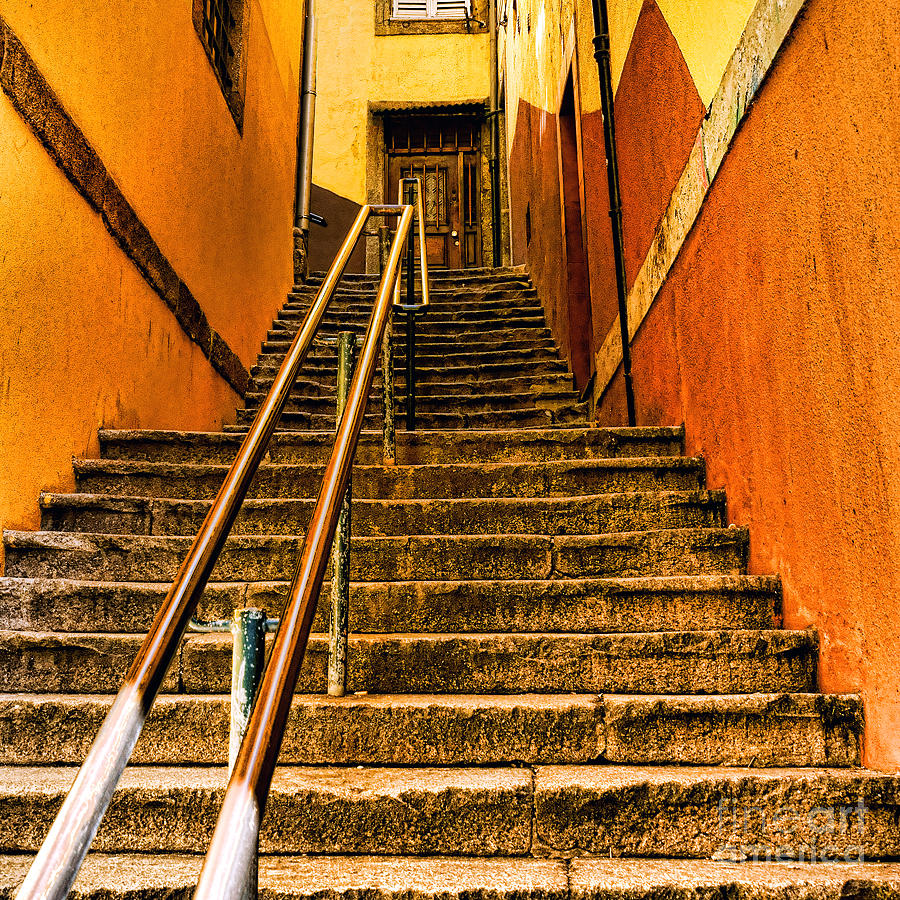 Porto Staircase Photograph by Olivier Le Queinec