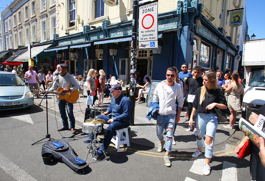 Portobello Market Music People in London Photograph by Paulo Amorim