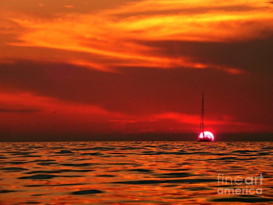 Portoroz Sunset Photograph by Amalia Suruceanu
