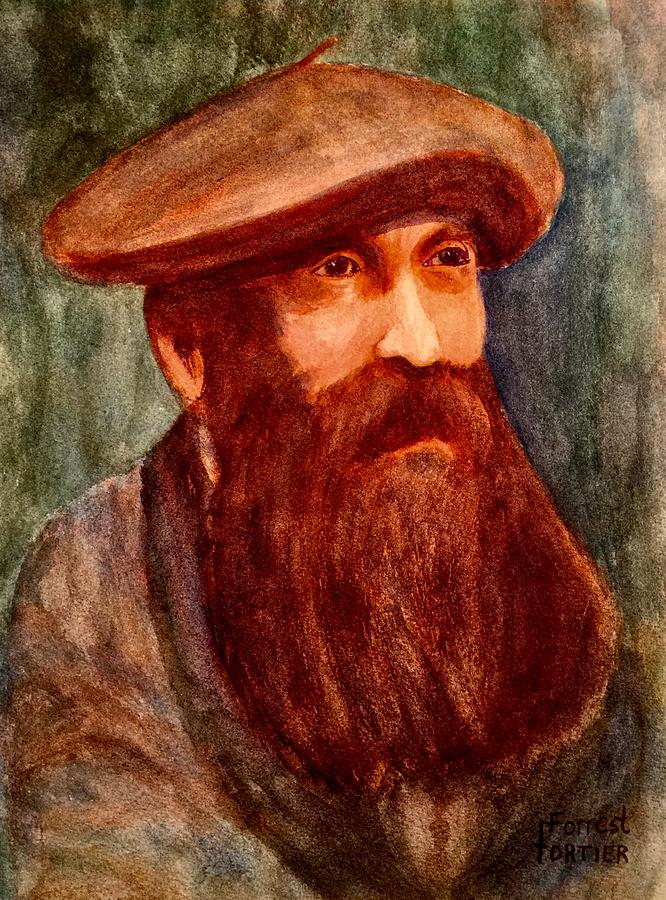 Portrait Augustus Rodin Painting by Forrest Fortier