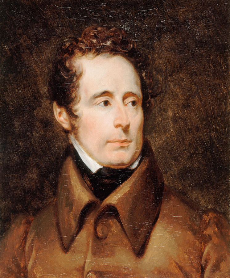 Portrait d'Alphonse de Lamartine 0- poete historien et homme politique ...