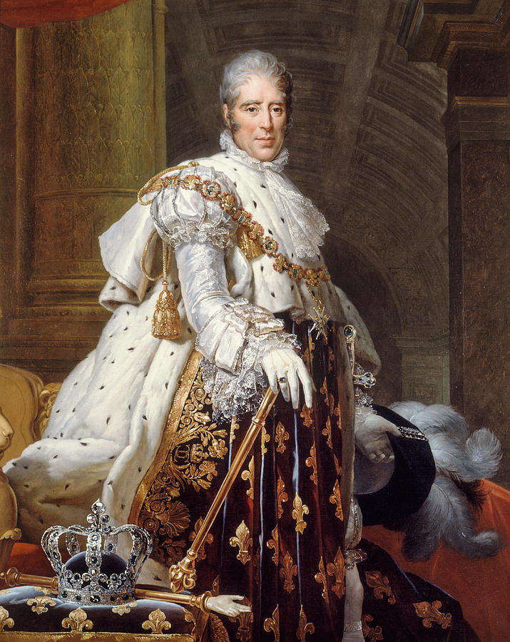 Portrait de Charles X - roi de France en costume de sacre Painting by ...