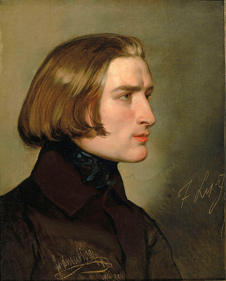 Portrait de Franz Liszt Painting by Friedrich von Amerling