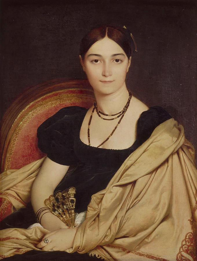 Jean Auguste Dominique Ingres Painting - Portrait de Madame Duvaucey  by Jean Auguste Dominique Ingres