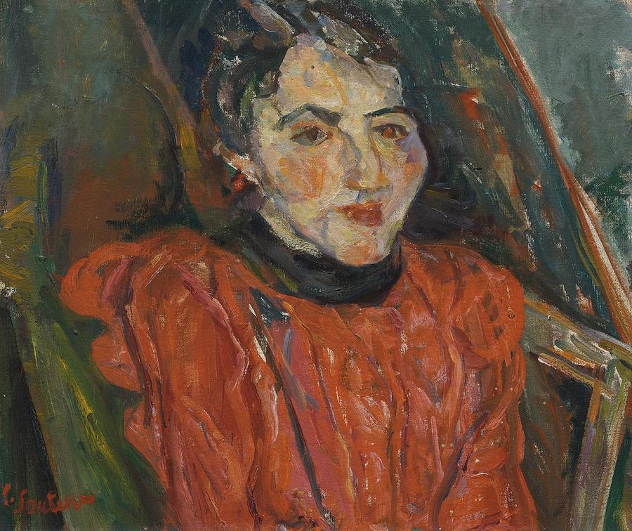 Portrait de Madame X - Portrait Rose Painting by Chaim Soutine