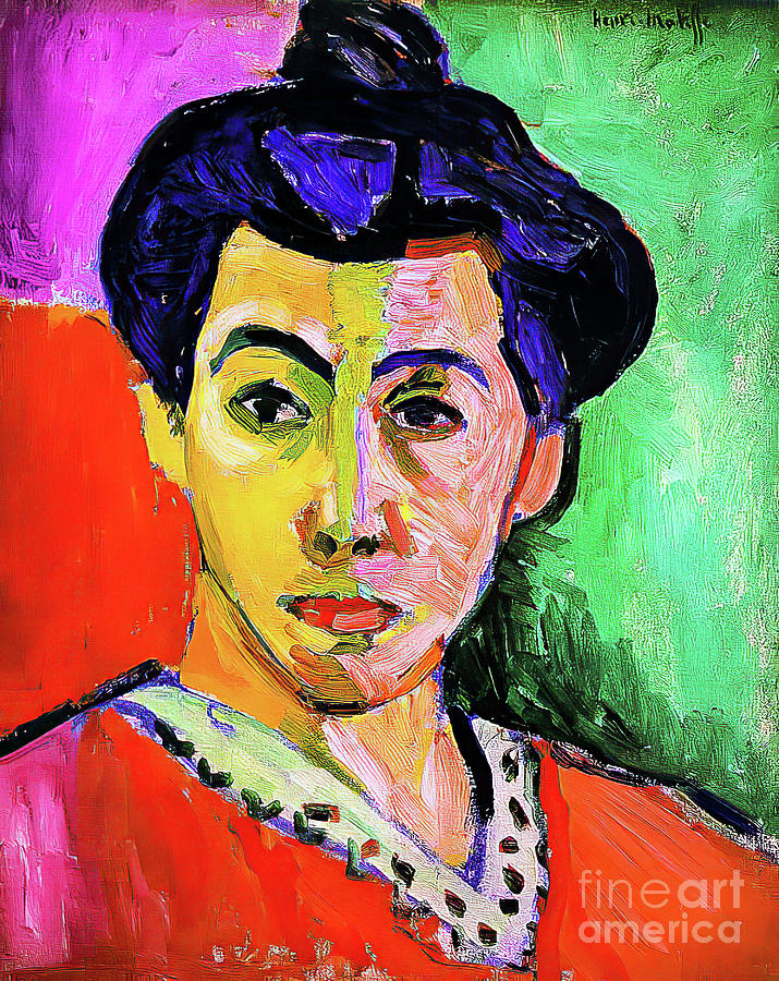 Portrait de MMe Matisse by Henri Matisse 1905 Painting by Henri Matisse