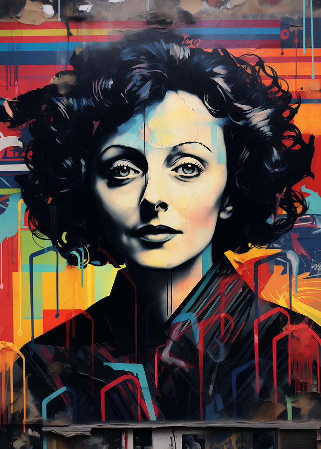 Portrait Edith Piaf 4 Digital Art by Louis Humphreys - Fine Art America